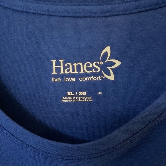 Hanes Women’s Dark Blue Long Sleeve Shirt Size XL - Picture 4 of 12